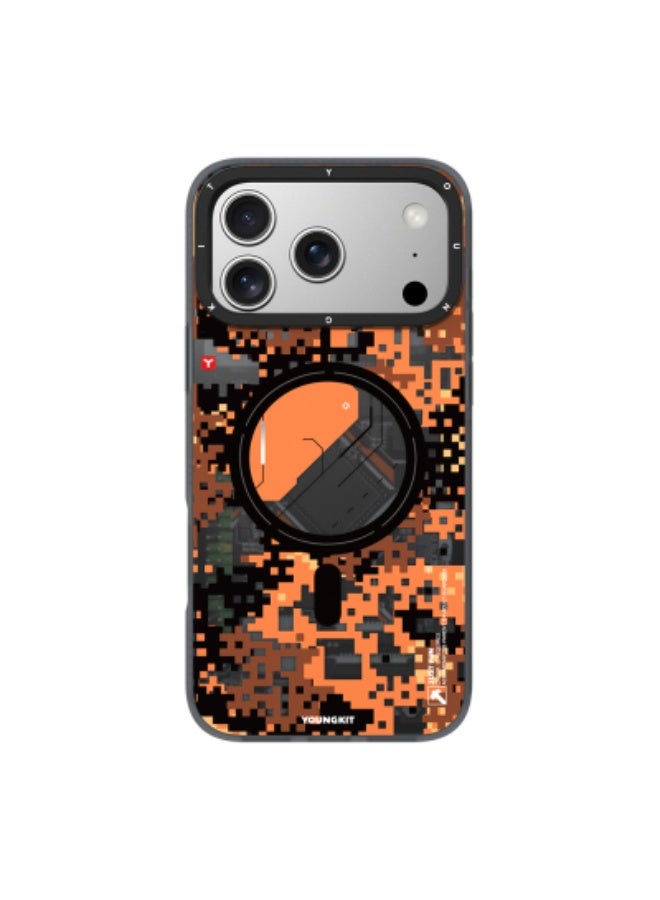 YOUNG KIT Youngkit Camouflage Clasp 2.0 Series Magnetic Attachment For iPhone 17 Pro Max - Orange Light - Image 1